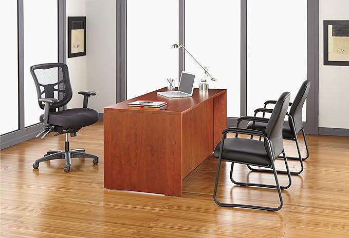 Alera Elusion Series Mesh High-Back Multifunction Chair, Black