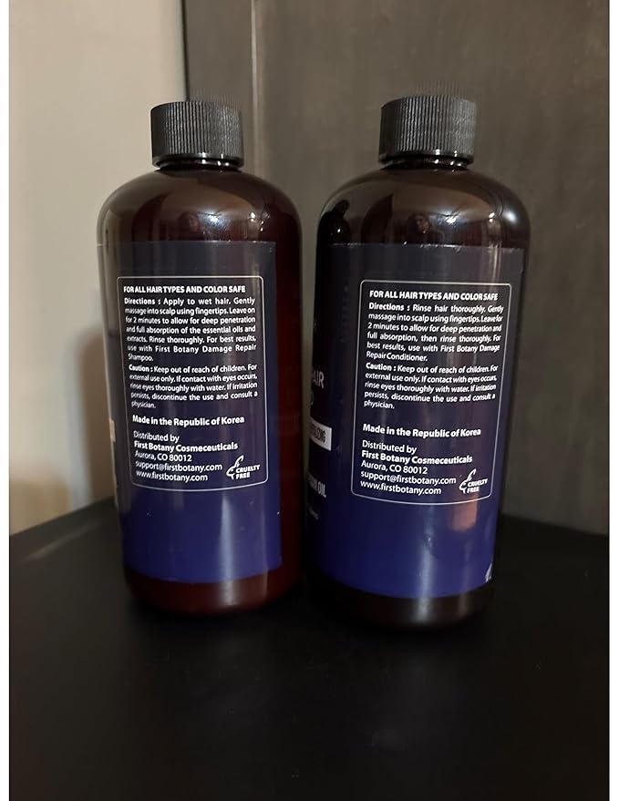 Korean Damage Repair Shampoo & Conditioner Set – Restorative, Strengthening Hair growth Products Routine – Sulfate Free, Paraben Free, for All Hair Types, 16 fl oz