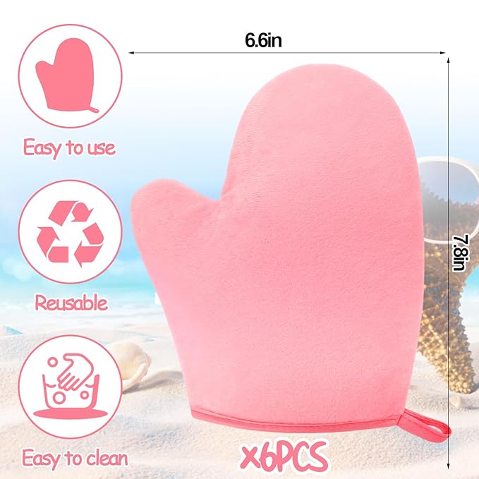 Sunscreen Applicator for Kids,6PCS Reusability Suns Creen Glove Applicator,Sunscreen Mitt Sunblock Lotion Applicator,Beach Vacation Essentials for Adults,Summer Beach Day Accessories Must Haves