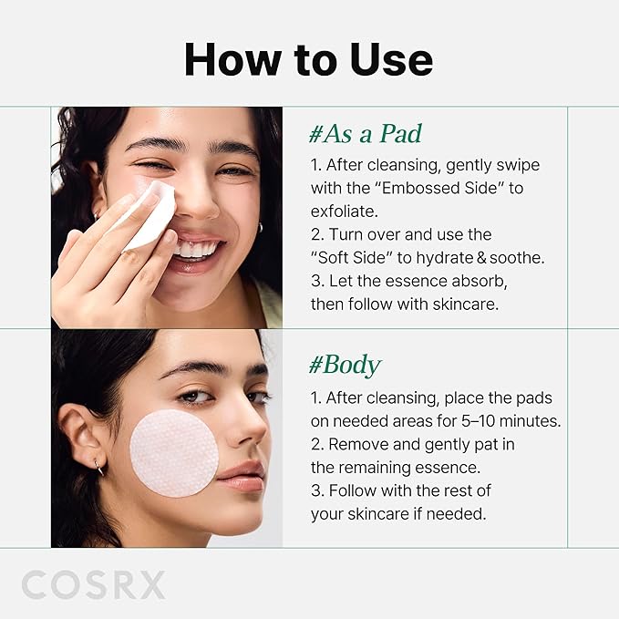 COSRX OneStep Original Clear Skin Calming Pad, 100 Pads, Dual-Sided Facial Pad for Soothing, Barrier Strengthening & Gentle Exfoliation with 82% Green Tea Water, Cica, PHA, LHA, Korean Skin Care