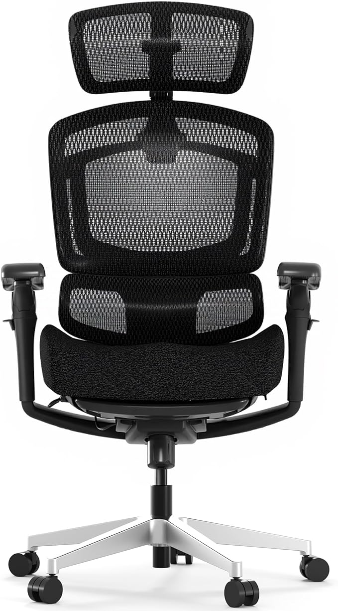 FLEXISPOT ErgoX-PRO Ergonomic Office Chair with Footrest Black – Cloudtech Cushion, 5D Lumbar, 7D Armrests, 4D Headrest, 551LBS Capacity – Office, Gaming, Home