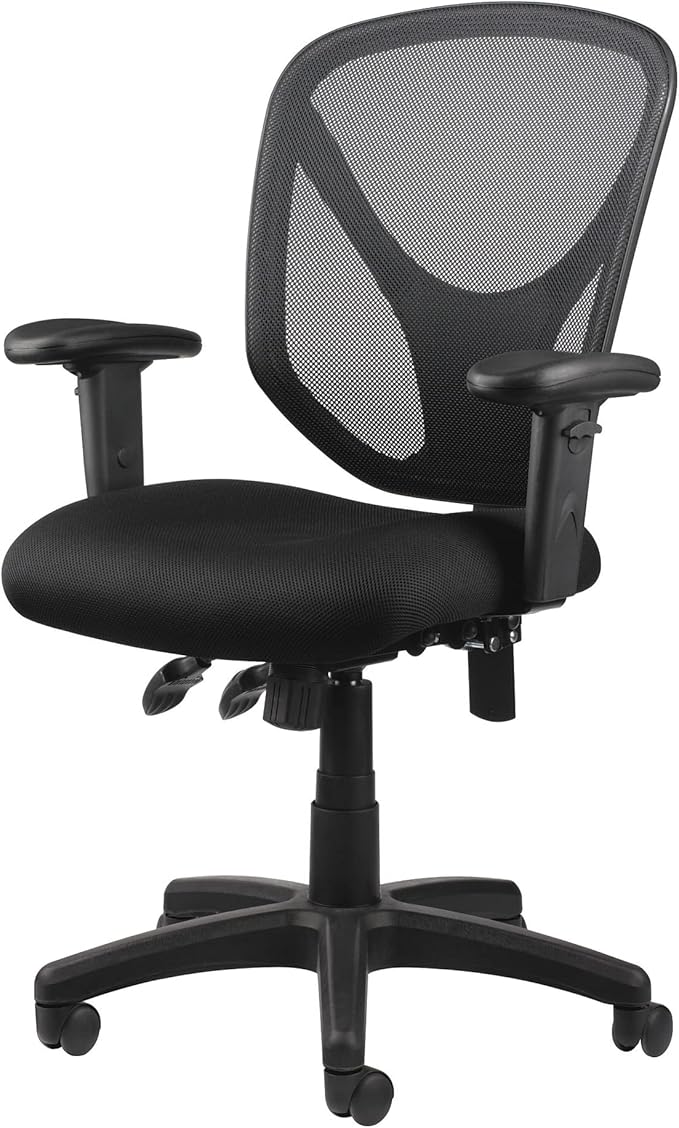 Realspace® MFTC 200 Multifunction Ergonomic Super Task Chair, Black