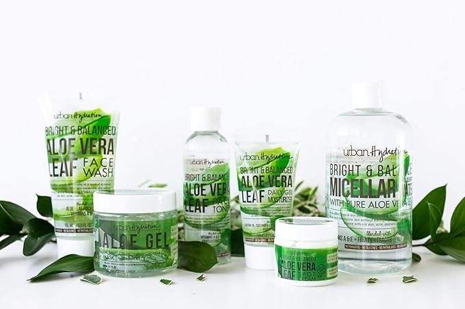 Urban Hydration Bright & Balanced Aloe Vera Leaf Face Toner | Removes Excess Oil, Balances Skin pH, Hydrates, Refreshes Skin, Fights Acne, Anti-Aging Benefits for All Skin Types | 5 Fl Ounces