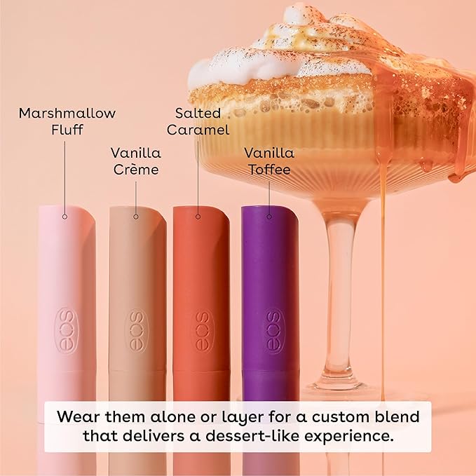eos Flavor Lab Secret Menu Lip Balm Gift Set - 'Nilla Milkshake, Limited-Edition, Moisturizing, Hydrating, Dry Lips, Variety, 0.14 oz, (Pack of 8)