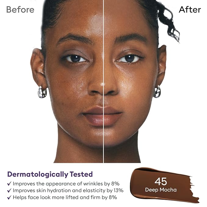 MISSHA M PERFECT COVER SERUM BB CREAM No.45 Deep Mocha- Deep with Cool Undertone, Skin Tint, Tinted Moisturizer, Skin Care Foundation Makeup, Korean Makeup, 1.18 Fl oz