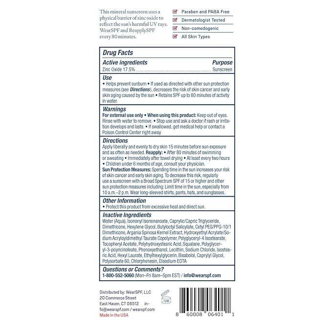 Wear SPF Mineral Sunscreen Lotion – Sweat & Water-Resistant SPF 30