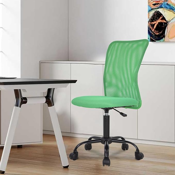 BestOffice Ergonomic Office Chair Desk Chair Mesh Computer Chair Armless Back Support Modern Executive Rolling Swivel Chair with Lumbar Support(Green)