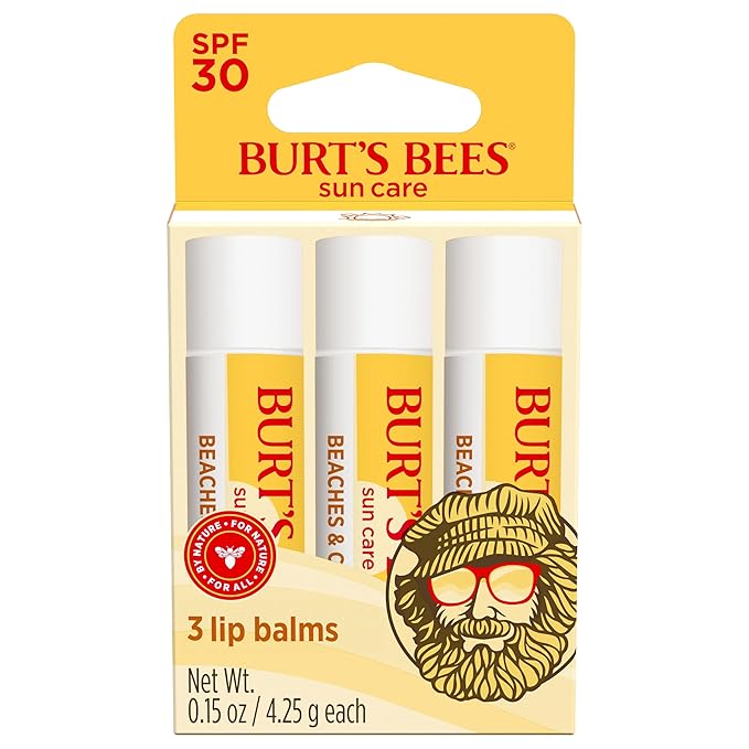 Burt's Bees Easter Basket Stuffers, Garden Party Lip Balm, Lavender Vanilla, Sweet Peach, Green Apple, Wildflower Honey, Responsibly Sourced Beeswax, Natural Origin Lip Treatment, 4 Tubes, 0.15 oz.