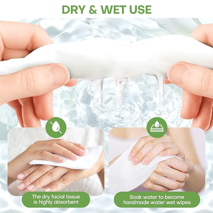Compressed Towel Tablets 200 Count, Thicken Disposable Face Towel with 2 Carry Cases, Biodegradable & Compact, Cotton Clean Face Towels for Outdoor Camping Hiking Travel Gym BBQ Home