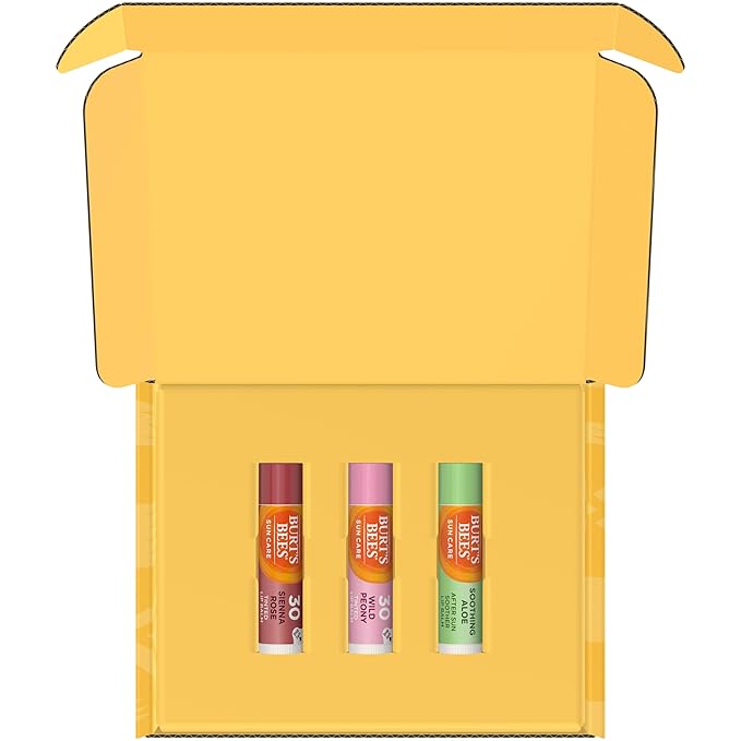 Burt's Bees Easter Basket Stuffers, Lip Balm, Pink Grapefruit, Mango, Coconut & Pear, and Pomegranate Pack, Lip Moisturizer With Beeswax, Natural Origin Conditioning Treatment, 4 Tubes, 0.15 oz.