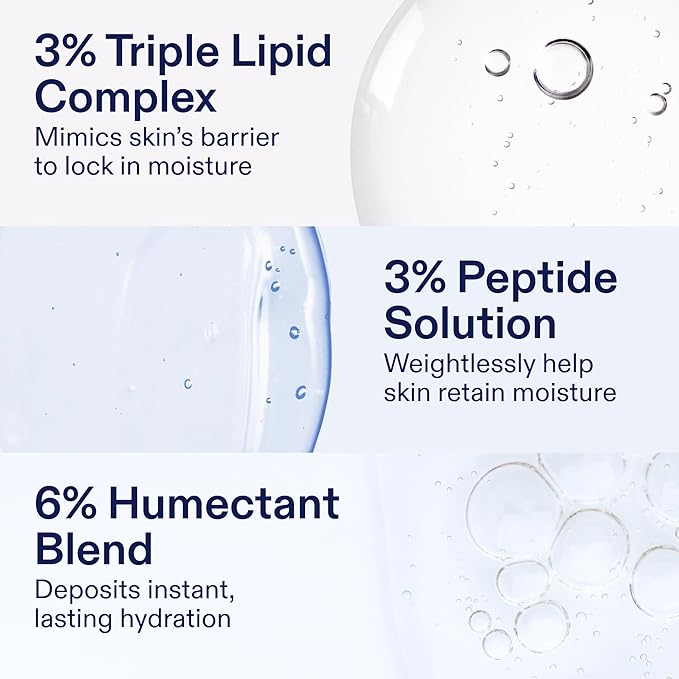 Skinfix Triple Lipid-Peptide Cream - 1.7 oz - Rich Face Moisturizer with Hyaluronic Acid - Hydrates & Restores Dry, Sensitive Skin - Non-Comedogenic, Fragrance Free, Vegan, Cruelty Free
