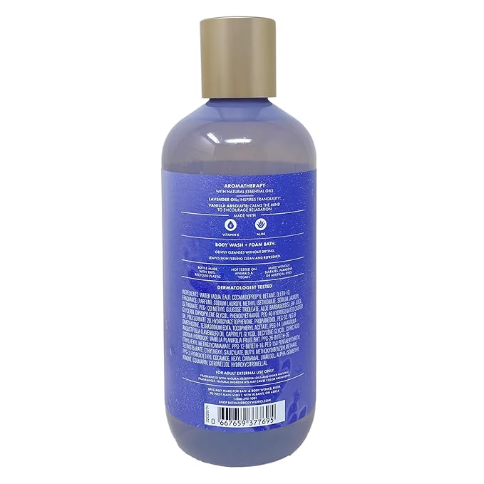 Bath & Body Works Aromatherapy Sleep Lavender + Vanilla Essential Oil Pillow + Perfume Mist, Ultimate Hydration Body Cream, Body Wash & Foam Bath and Body Lotion with a Lavender Dream Bar Soap