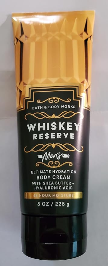 Bath & Body Works Men's Whiskey Reserve 3-in-1 Hair, Face & Body Wash and Body Cream 2 Piece Set