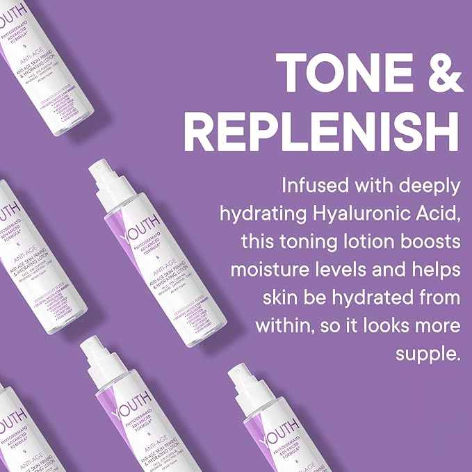 YOUTHPHYTO DERMATO Advanced Formula- Anti-Age Skin Priming and Hydrating Lotion - Hydrating Facial Toner Essence to Smooth, Balance & Prime The Skin, 3.4 Fl Oz