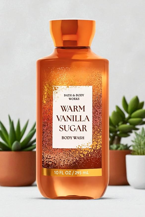 Bath & Body Works Warm Vanilla Sugar Body Wash – 3 Pack – 10 fl oz Each – Shea & Vitamin E – Vanilla, White Orchid & Sandalwood Scent
