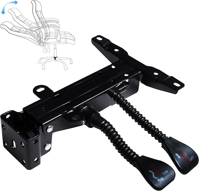 Heavy Duty with Adjustment Backrest Tilt Replacement Office Chair Swivel Tilt Control Seat Mechanism Gas Type (155° Tilt Control Back Cushion)
