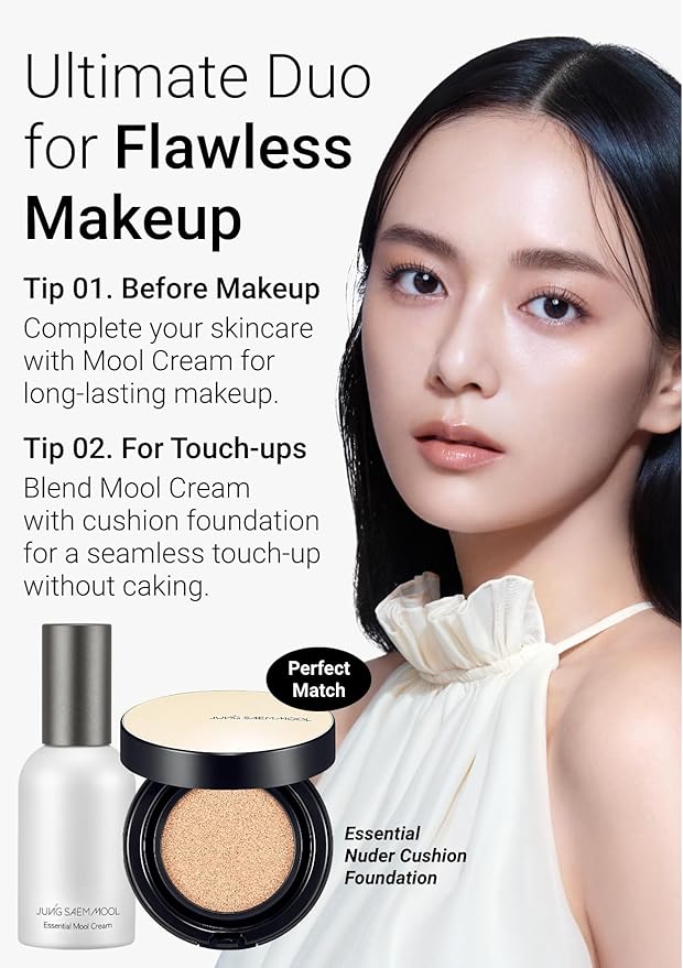JUNG SAEM MOOL Essential Mool Cream | Hydrating Primer for a Long-Lasting Foundation Makeup, Glow Finish, Centella and Panthenol for Glass Skin, Korean Skincare (Original, 1.7 Fl Oz)