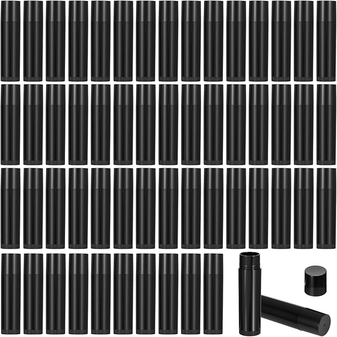 180 Pcs 5g Black Twist-Up Empty Lip Balm Tubes - DIY Lip Balm Containers for Lipstick, Lips Gloss & Solid Perfume