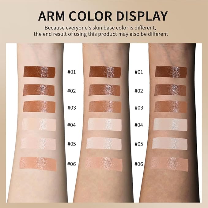 Foundation Stick Skin Tint for Black Women 6 Color Skin Tint Balm Face Solid Tinted Moisturizing Contour Stick Foundation 06