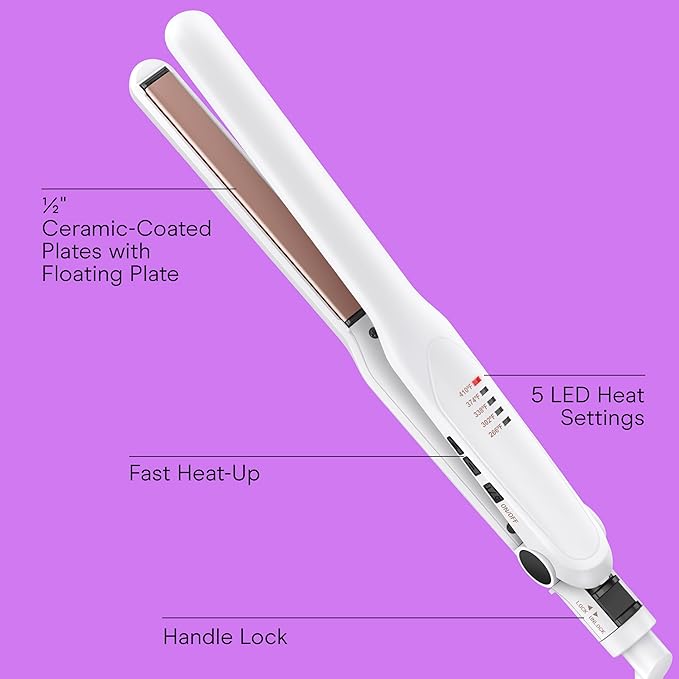 Conair Double Ceramic Flat Iron, 1/2-inch