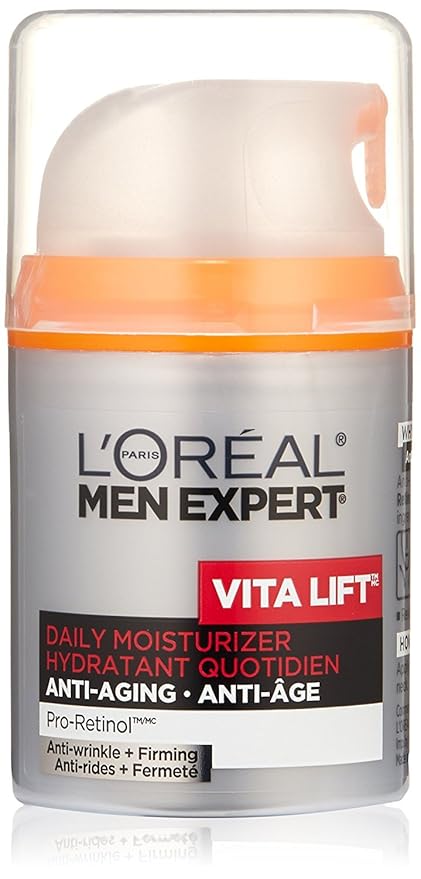 L'Oreal Paris Men Expert Charcoal Facial Cleanser & Anti-Wrinkle & Firming Face Moisturizer Gift Set (Set of 2)