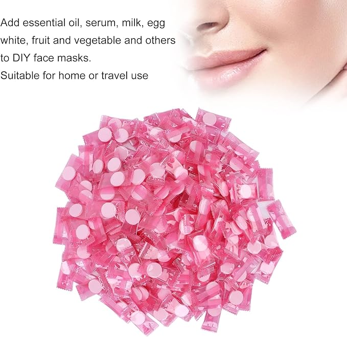 JEOZBM 500Pcs Compressed Facial Mask Sheet, Individual Package Silk Cosmetic Face Mask, Disposable Facial Paper for Essential Oils Toner Lotion