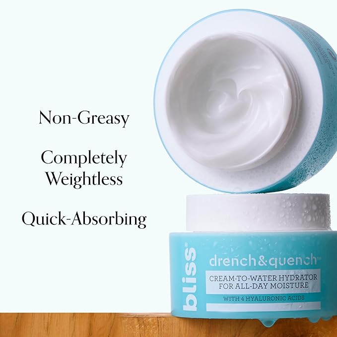 Bliss Dissapearing Act Niacinamide Toner + Drench & Quench Hyaluronic Acid Moisturizer Set