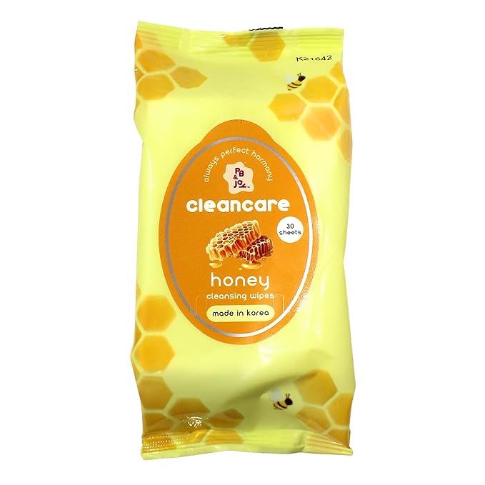 PB & Jay Cleancare Cleansing Wipes – 30 Count – Makeup Remover for Hydration & Soothing Care – Hydrating Korean Face Wipes for Sensitive Skin (Honey)