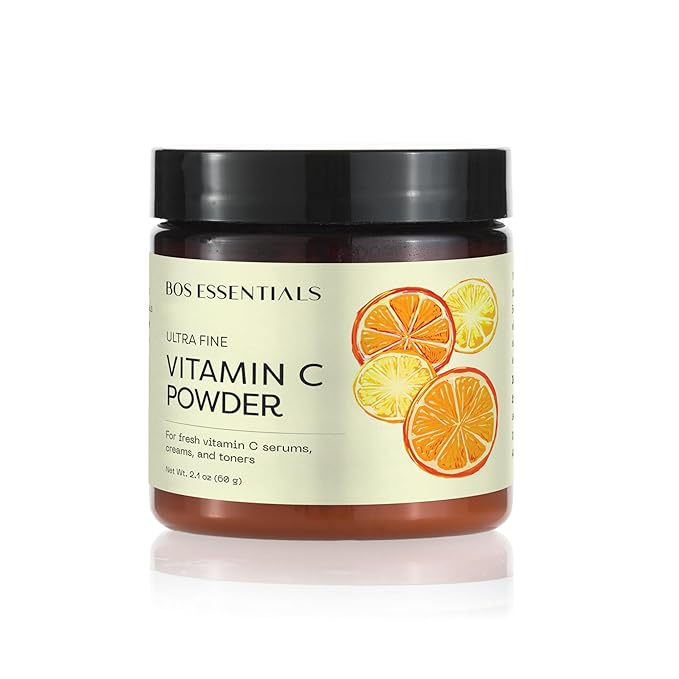 Ultra Fine Vitamin C Powder, 100% Pure Ascorbic Acid, Non-GMO, Cosmetic-Grade, Dissolves Instantly for DIY Serums, creams, and toners