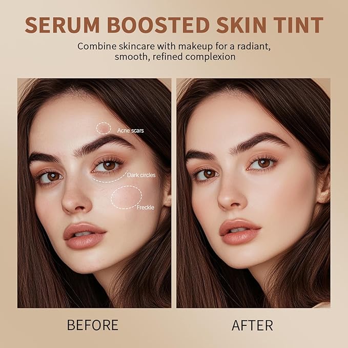 Tinted Moisturizer Stick - Foundation & Serum Hybrid for a Natural, Healthy-Looking Glow, Hydrating Skin Tint Balm with Buildable Coverage, Ideal for Mature & Dry Skin Types (# 05, 0.63 oz)