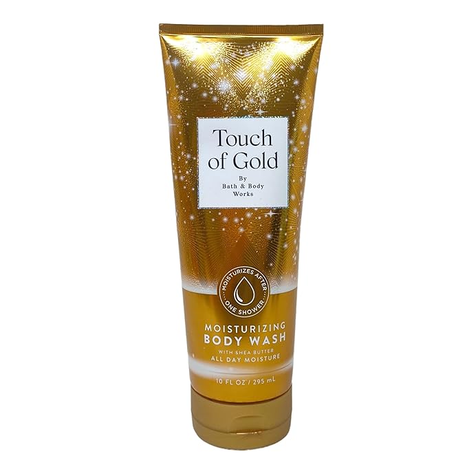 Bath & Body Works Touch of Gold 2-Pack Moisturizing Body Wash Bundle with a Natural Oats Bar Soap - Full Size