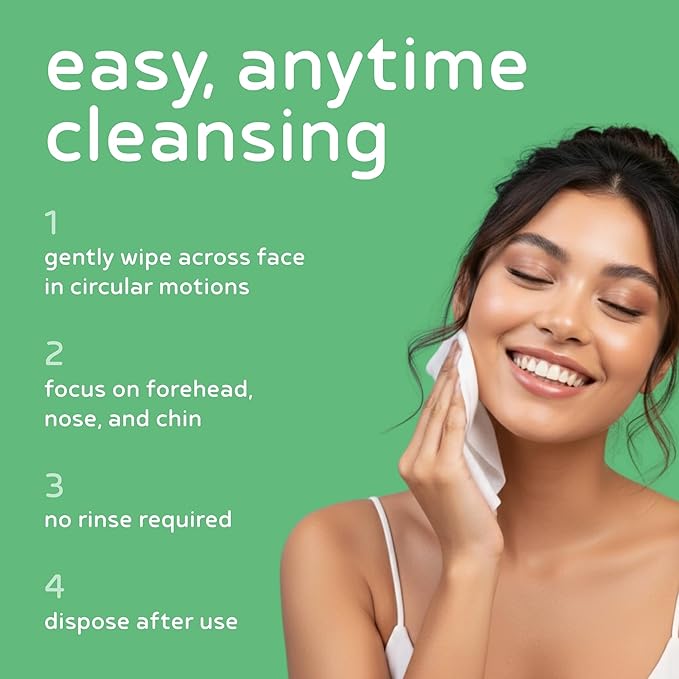 PB & JAY Cleancare Cleansing Wipes – 30 Count – Makeup Remover for Balanced, Refreshed Skin – Hydrating Korean Face Wipes for Sensitive Skin (Green Tea)