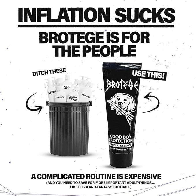 Brotege Daily Anti-Aging Face Moisturizer for Men with SPF15 Sunscreen & Retinol | Fragrance-Free, Non-Greasy Facial Moisturizer Sun Protection Formula to Fight Fine Lines & Wrinkles