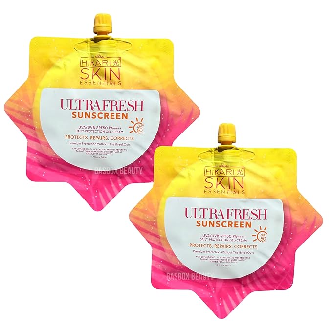 HikariSkin Essentials Ultrafresh Sunscreen SPF50 2-Pack 50ml each