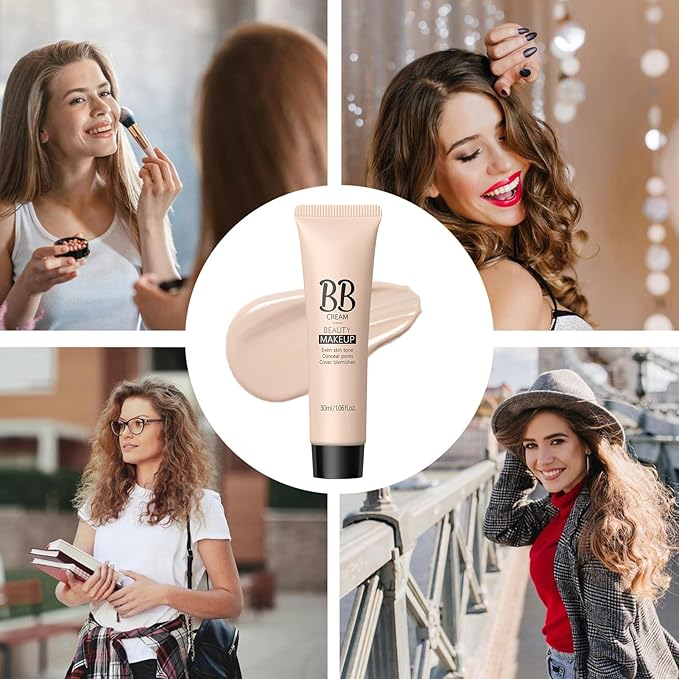 30ml Moisturizing BB Cream Foundation For Makeup | Nourishing Lotion, Sunlight Blocking Cosmetics - Helps To Improve Skin Texture & Radiance(B#)