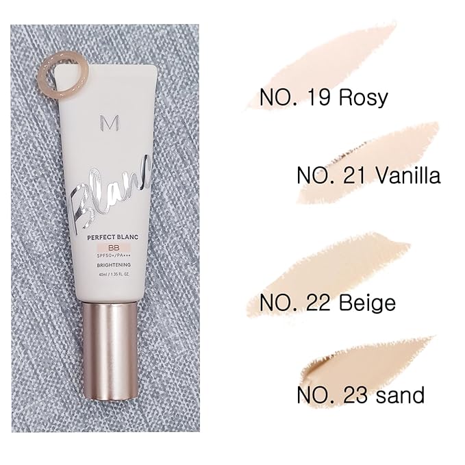 Moisturizing & Brightening Makeup for m.i.s.s.h.a M Perfect Blanc B.B Creams (1.35fl.oz.), No.21 Vanilla