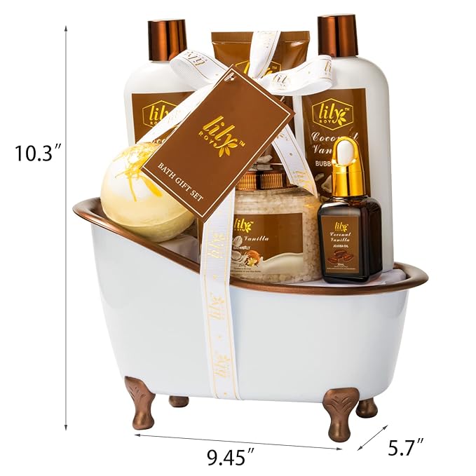 Mothers Day Gifts for Women - 7-Piece Nourishing Bath & Body Gift Set, Bath Collection | Valentines Day Gifts for Mom, Fathers Day, Birthday, Self Care Kit, Christmas Gift, All Occasion Gift