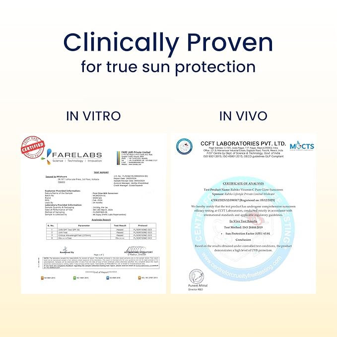 WishCare Vitamin C Sunscreen SPF 50 PA++++ | Pure Glow Milk | Oil Free | No White Cast | 50g