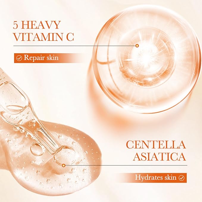 6 Piece Hydrating Skincare Gift Set for Women, Vitamin C Face Care Kit Includes Cleanser, Toner,Serum,Eye Cream,Moisturizer & Body Lotion for Teen Girls Daughter Mother's Day Christmas Birthday Gifts