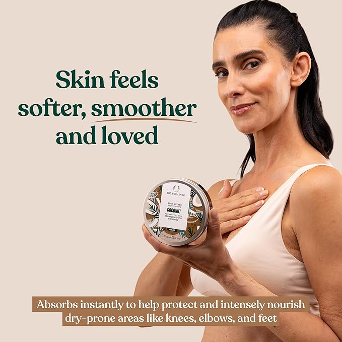 The Body Shop Coconut Body Butter – Nourishing & Moisturizing Skincare for Very Dry Skin – Vegan – 13.5 oz