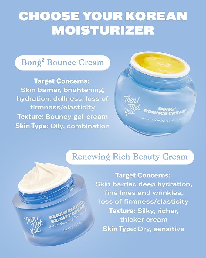 Then I Met You Bong² Bounce Cream, Allure Best of Beauty 2025, Lightweight Gel Cream Barrier Moisturizer with Omega-3 Fatty Acids, and Ceramides, Cruelty-Free, Hydration for Oily Skin, 1.69 fl oz