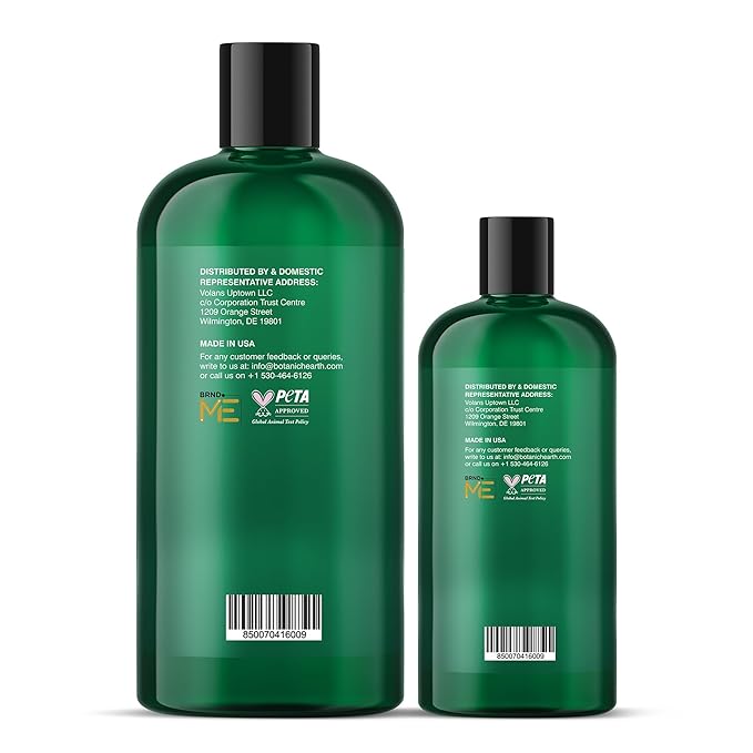 Botanic Hearth Tea Tree Shampoo 8Fl Oz And Conditioner 4 Fl Oz | With 100% Pure Tea Tree Oil, For Itchy And Dry Scalp, Sulfate/Paraben Free | For Men And Women