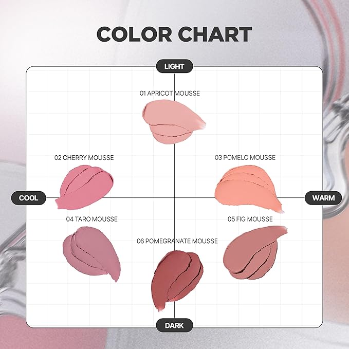 lilybyred Luv Beam Cheek Mousse | Heart-Shaped Korean Cream Blush, Airy Soft-Matte Texture, Soft-Focus & Pore-Blurring Finish, Seamless Buildable, Natural Flush, 0.13 oz. (02 Cherry Mousse)