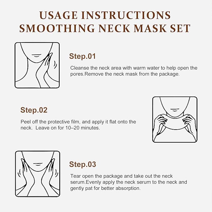 Ycz Neck Firming and Revitalising Set - Smoothes Fine Lines, Nurtures the Neck Area, Provides Deep Moisturising Skincare, Combats Wrinkles and Firms the Skin