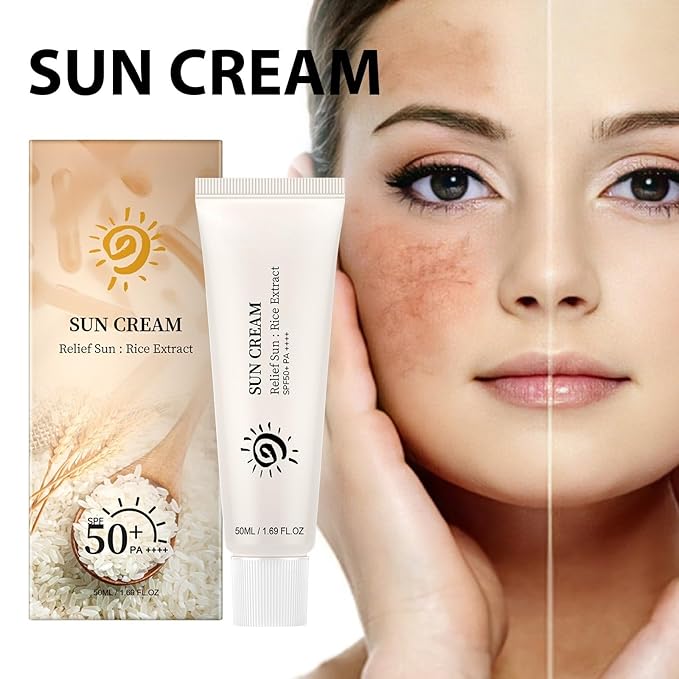 Sunscreen SPF 50, Sunscreen for Face and Body, Moisturizer, Lightweight, Travel Sunscreens Lotion Summer Essentials, Skin Care, Sunblock Sun Cream 50ml