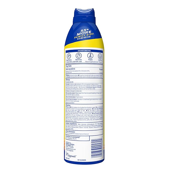 Banana Boat Kids Sport Sunscreen Spray SPF 50, 9.5oz, Childrens Sunscreen, Spray On Sunscreen SPF 50, Family Size Sunscreen, 9.5oz