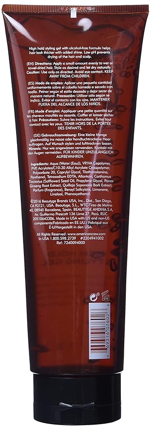 American Crew Men's Hair Gel, Firm Hold, Non-Flaking Styling Product, 13.1 fl oz (Pack of 2)