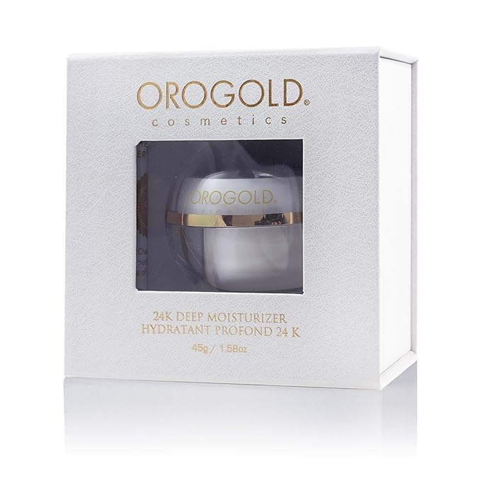 Orogold White Gold Day Moisturizer - 24k Gold Deep Moisturizer with White Tea, Chamomile, Shea Butter, Vitamin C and E - 1.6 Oz