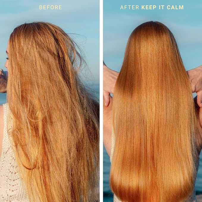 The Beachwaver Co. Keep It Calm Smoothing Cream - Full Size (3.8 Oz) Styling Cream for Smooth, Sleek Hair Anti-Frizz Flyaway Tamer w/HiX Vegan Bond Multipliers Polynesian Pink Sugar(Pack of 2)