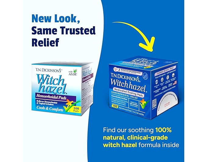 T.N. Dickinson's Witch Hazel Cleansing Pads, 60 Count